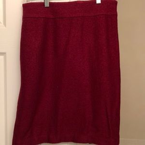 Red pencil skirt